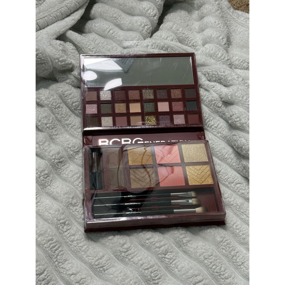 BCBGeneration 36 Pc Total Face & Eye Palette Makeup Kit Burgundy Quilted Case - Picture 3 of 8